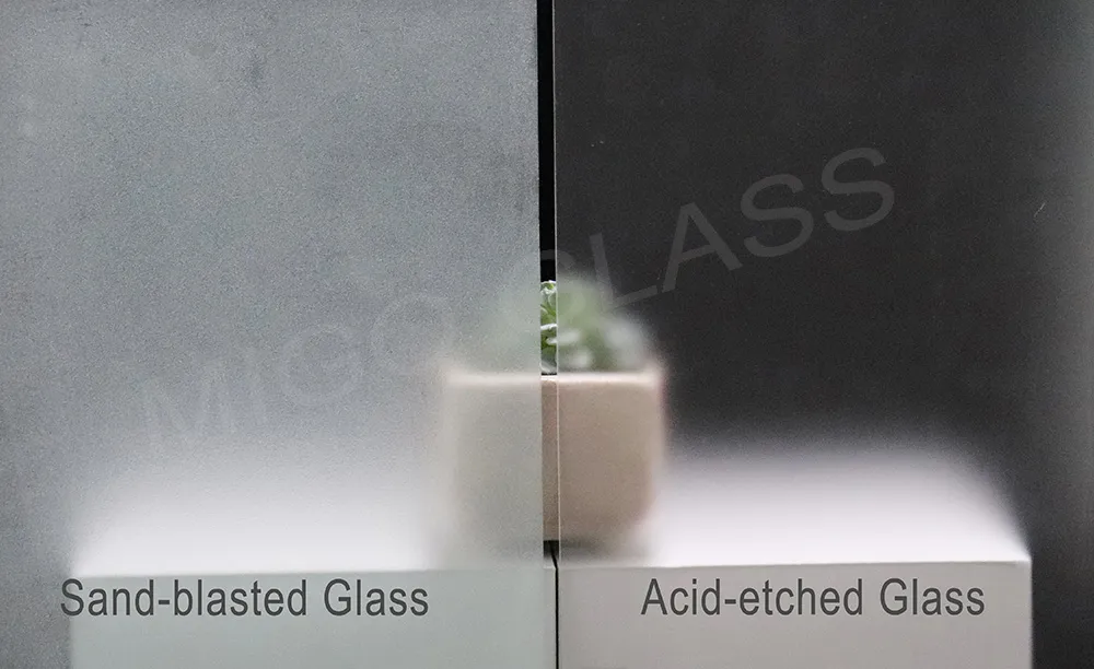 sand-blasted glass VS acid etched glass-WATERMARK sand-blasted glass VS acid etched glass-WATERMARK